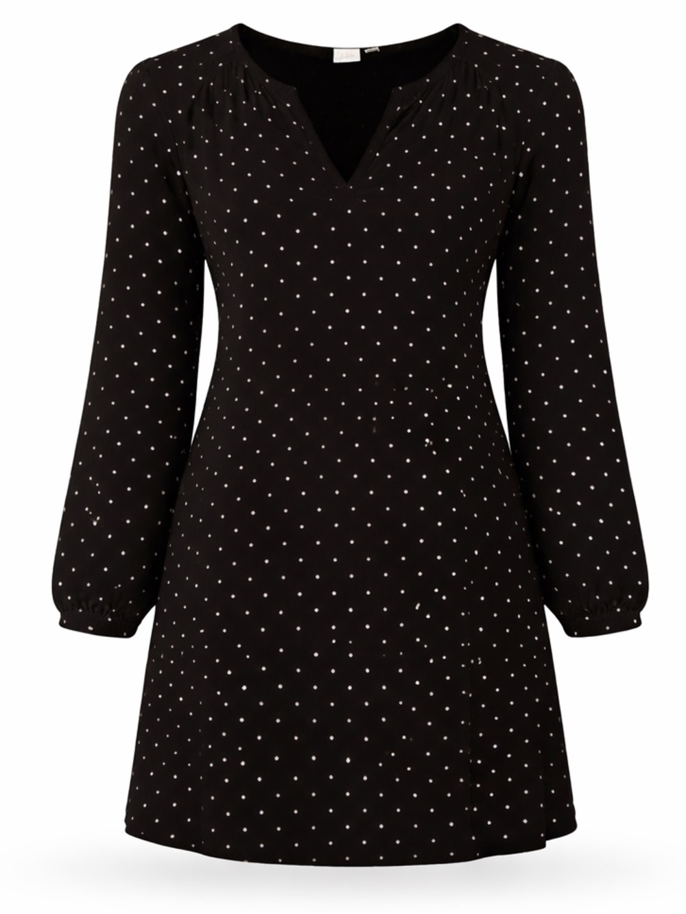 Gap Black Polka Dot Long Sleeve Dress